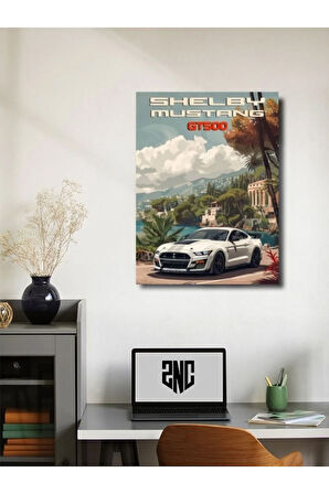 Shelby GT500, Eşsiz Tasarım Otomobil Posterleri, Özel Tasarım Kağıt Poster