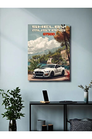 Shelby GT500, Eşsiz Tasarım Otomobil Posterleri, Özel Tasarım Kağıt Poster