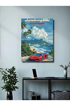 Lamborghini Aventador, Eşsiz Tasarım Otomobil Posterleri, Özel Tasarım Kağıt Poster