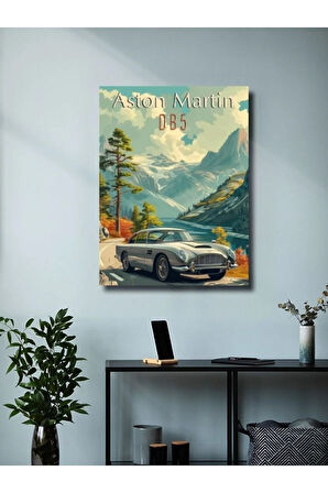 Aston Martin DB5, Eşsiz Tasarım Otomobil Posterleri, Özel Tasarım Kağıt Poster