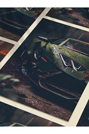 LAMBORGHİNİ - Cars Posterleri, Özel Tasarım Kağıt Poster, Duvar Sanatı