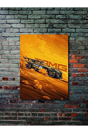 AMG GT - MERCEDES - Eşsiz Tasarım Otomobil Posterleri, Özel Tasarım Kağıt Poster
