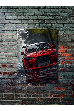 Mitsubishi Lancer Evo X, Eşsiz Tasarım Otomobil Posterleri, Özel Tasarım Kağıt Poster