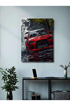 Mitsubishi Lancer Evo X, Eşsiz Tasarım Otomobil Posterleri, Özel Tasarım Kağıt Poster