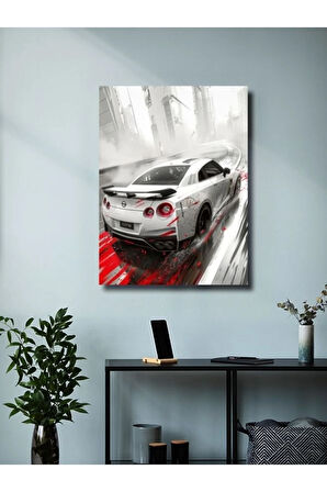 Nissan Skyline GTR35, Eşsiz Tasarım Otomobil Posterleri, Özel Tasarım Kağıt Poster