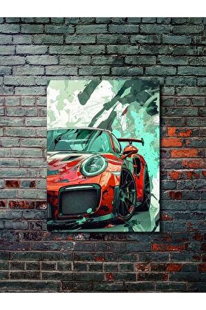 Porsche 911 GT3, Eşsiz Tasarım Otomobil Posterleri, Özel Tasarım Kağıt Poster