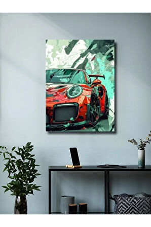 Porsche 911 GT3, Eşsiz Tasarım Otomobil Posterleri, Özel Tasarım Kağıt Poster