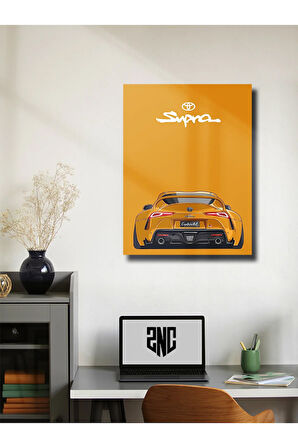 Toyota Supra, Eşsiz Tasarım Otomobil Posterleri, Özel Tasarım Kağıt Poster