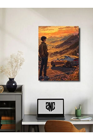 Supra - Toyota - Eşsiz Tasarım Otomobil Posterleri, Özel Tasarım Kağıt Poster