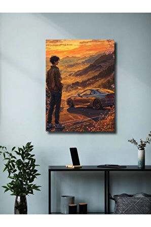 Supra - Toyota - Eşsiz Tasarım Otomobil Posterleri, Özel Tasarım Kağıt Poster