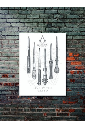Bıçak Serisi - Assassin's Creed - Gaming Posterleri, Özel Tasarım Kağıt Poster, Duvar Sanatı