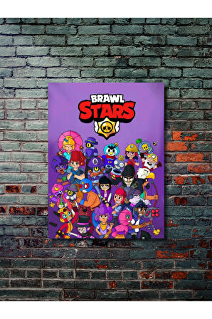 Brawl Stars, Eşsiz Tasarım Oyun, Karakter Posterleri, Özel Tasarım Kağıt Poster
