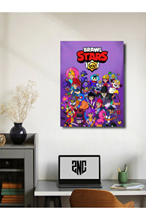 Brawl Stars, Eşsiz Tasarım Oyun, Karakter Posterleri, Özel Tasarım Kağıt Poster