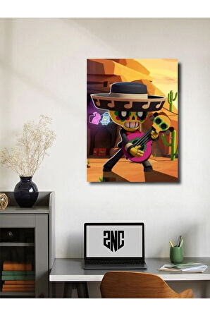 Brawl Stars, Eşsiz Tasarım Oyun, Karakter Posterleri, Özel Tasarım Kağıt Poster