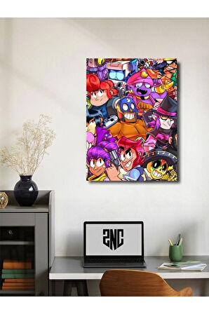 Brawl Stars, Eşsiz Tasarım Oyun, Karakter Posterleri, Özel Tasarım Kağıt Poster