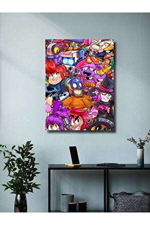Brawl Stars, Eşsiz Tasarım Oyun, Karakter Posterleri, Özel Tasarım Kağıt Poster