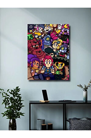 Brawl Stars, Eşsiz Tasarım Oyun, Karakter Posterleri, Özel Tasarım Kağıt Poster