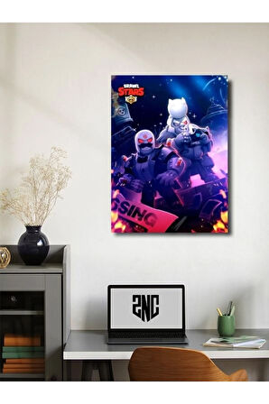 Brawl Stars, Eşsiz Tasarım Oyun, Karakter Posterleri, Özel Tasarım Kağıt Poster
