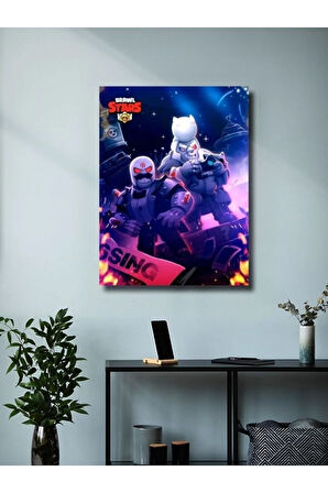 Brawl Stars, Eşsiz Tasarım Oyun, Karakter Posterleri, Özel Tasarım Kağıt Poster