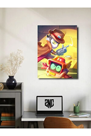 Brawl Stars, Eşsiz Tasarım Oyun, Karakter Posterleri, Özel Tasarım Kağıt Poster