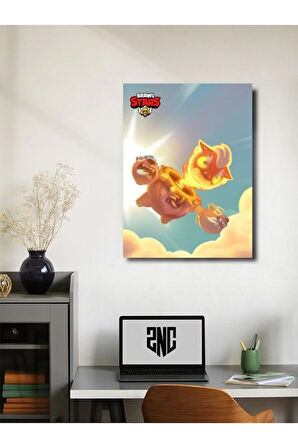 Brawl Stars, Eşsiz Tasarım Oyun, Karakter Posterleri, Özel Tasarım Kağıt Poster