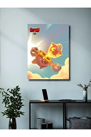 Brawl Stars, Eşsiz Tasarım Oyun, Karakter Posterleri, Özel Tasarım Kağıt Poster