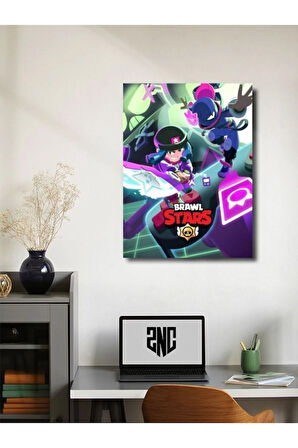 Brawl Stars, Eşsiz Tasarım Oyun, Karakter Posterleri, Özel Tasarım Kağıt Poster