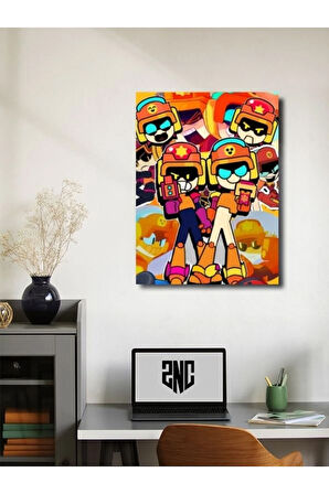 Brawl Stars, Eşsiz Tasarım Oyun, Karakter Posterleri, Özel Tasarım Kağıt Poster