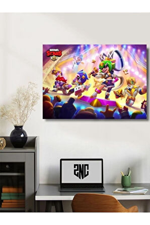 Brawl Stars, Eşsiz Tasarım Oyun, Karakter Posterleri, Özel Tasarım Kağıt Poster