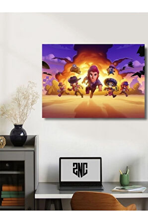 Brawl Stars, Eşsiz Tasarım Oyun, Karakter Posterleri, Özel Tasarım Kağıt Poster