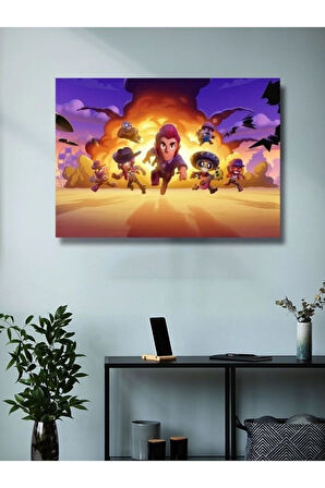 Brawl Stars, Eşsiz Tasarım Oyun, Karakter Posterleri, Özel Tasarım Kağıt Poster