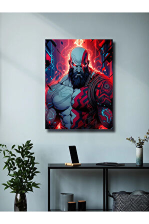 Kratos - God Of War - Gaming Posterleri, Özel Tasarım Kağıt Poster, Duvar Sanatı