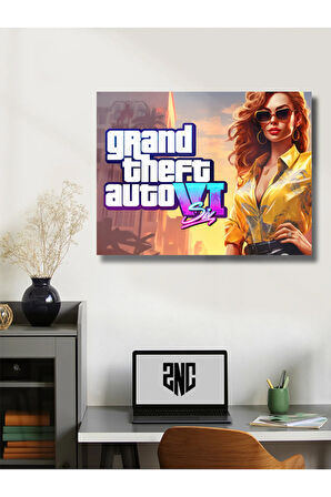GTA 6 (VI) - Gaming Posterleri, Özel Tasarım Kağıt Poster, Duvar Sanatı