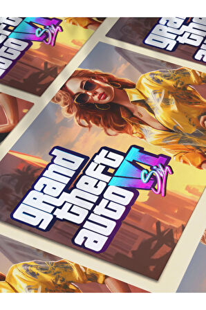 GTA 6 (VI) - Gaming Posterleri, Özel Tasarım Kağıt Poster, Duvar Sanatı