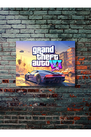 GTA 6 (VI) - Gaming Posterleri, Özel Tasarım Kağıt Poster, Duvar Sanatı
