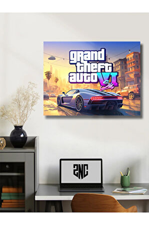GTA 6 (VI) - Gaming Posterleri, Özel Tasarım Kağıt Poster, Duvar Sanatı