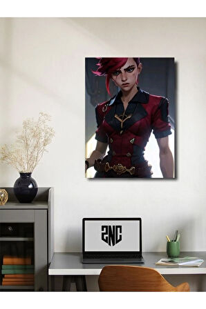 Vi - Arcane - LOL - Oyun Posterleri, Özel Tasarım Kağıt Poster