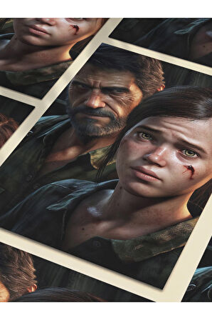 Joel & Ellie, The Last Of Us, Eşsiz Tasarım Oyun, Karakter Posterleri, Özel Tasarım Kağıt Poster,