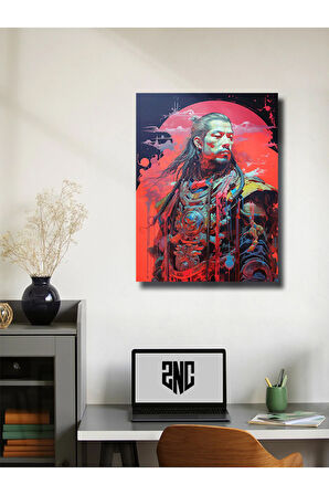 Samuray, Eşsiz Tasarım Tarih, Mitoloji, Karakter Posterleri, Özel Tasarım Kağıt Poster,