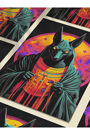 Anubis, Eşsiz Tasarım Tarih, Mitoloji, Karakter Posterleri, Özel Tasarım Kağıt Poster,