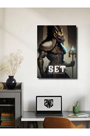 Set - Eşsiz Tasarım Mısır Tanrıları, Mitoloji, Karakter Posterleri, Özel Tasarım Kağıt Poster,