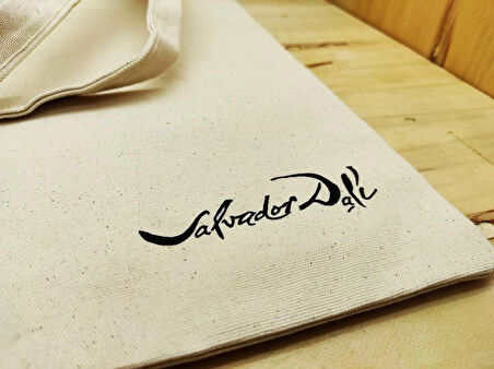 Salvador Dali - Kanvas Omuz Çantası 35x40cm %100 Pamuk