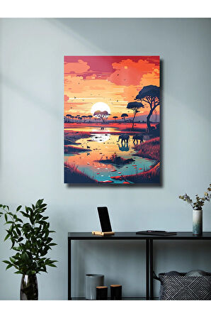 Manzara, Doğa Temalı Poster, Özel Tasarım Kağıt Poster, Duvar Sanatı