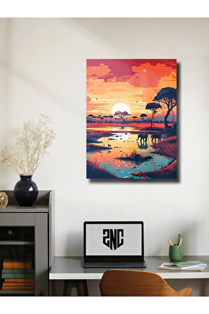 Manzara, Doğa Temalı Poster, Özel Tasarım Kağıt Poster, Duvar Sanatı