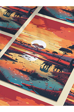 Manzara, Doğa Temalı Poster, Özel Tasarım Kağıt Poster, Duvar Sanatı