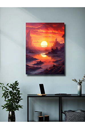 Manzara, Doğa Temalı Poster, Özel Tasarım Kağıt Poster, Duvar Sanatı