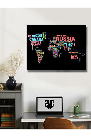 Dünya Haritası - Çeşitli Harita Posterleri, Özel Tasarım Kağıt Poster