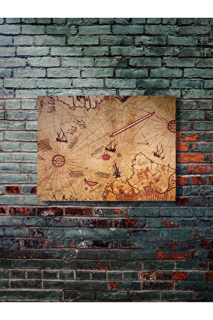 Piri Reis Haritası, Eşsiz Tasarım Tarih, Mitoloji, Harita Posterleri, Özel Tasarım Kağıt Poster,