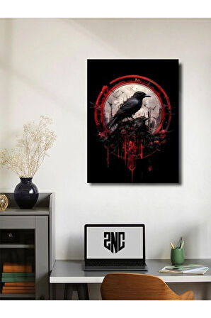 Karga Temalı Özel Tasarım Kağıt Poster, Eşsiz Tasarım Tarih, Mitoloji, Karakter Posterleri,