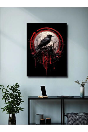 Karga Temalı Özel Tasarım Kağıt Poster, Eşsiz Tasarım Tarih, Mitoloji, Karakter Posterleri,